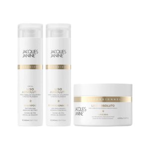 Kit Jacques Janine Liso Absoluto Shampoo + Condicionador 240ml + Máscara de tratamento 240g