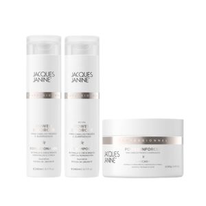 Kit Jacques Janine Power Inforcer Shampoo + Condicionador 240ml + Máscara de tratamento 240g