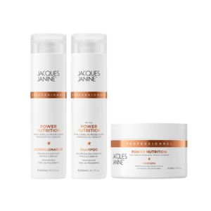 Kit Jacques Janine Power Nutrition Shampoo + Condicionador 240ml + Máscara de tratamento 240g