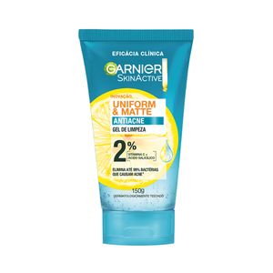 Gel de Limpeza Facial Garnier Skin Uniform & Matte Antiacne 150g