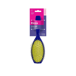 Escova Para Cabelo Ricca Desenbaraçante Oval Blue