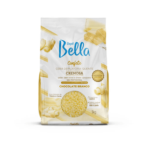 Cera Depil Bella Confete Cremosa Chocolate Branco 1000g