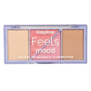 Paleta de Blush e Iluminador Ruby Rose Feels Mood Hb75291