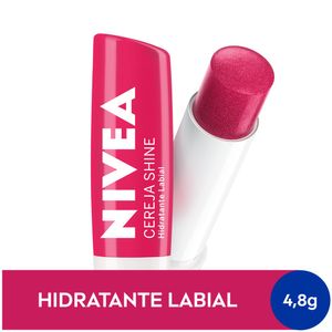 NIVEA Hidratante Labial Cereja Shine Hidratação Profunda 4,8g