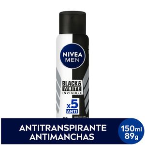 Desodorante Antitranspirante Aerosol NIVEA Invisible for Black & White 150ml