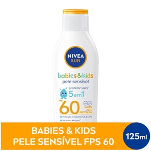 Protetor Solar Nivea Sun Kids Sensitive FPS60 125ml