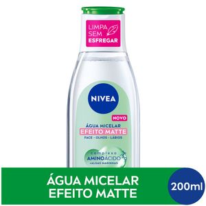 Água Micelar NIVEA MicellAIR Solução de Limpeza 7 em 1 Efeito Matte 200ml