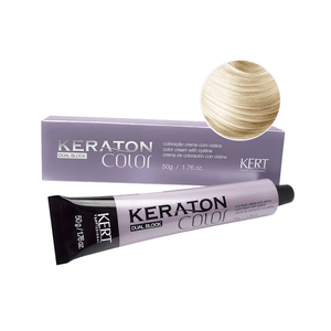 Coloração Keraton Color Dual Block 12.89 Louro Especial Pérola 50g