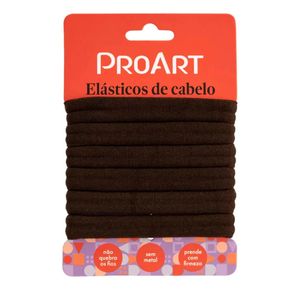 Elástico de Cabelo ProArt Classico Marrom 6 Unidades