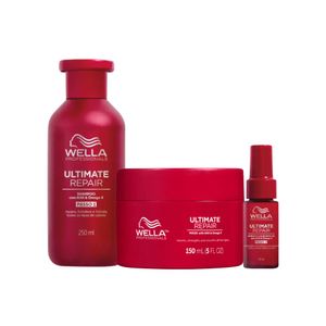 Kit Wella Professionals Ultimate Repair Shampoo 250ml + Máscara de Tratamento 150ml + Leave-In Rescue 30ml