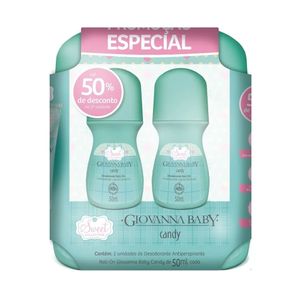 Pack Desodorante Roll-On Giovanna Baby Candy 50ml (2 Unidades)