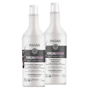 Kit Inoar Força & Brilho Shampoo Hidratante 1000ml e Condicionador Hidratante 800ml