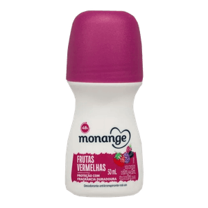 Desodorante Monange Frutas Vermelhas Roll-On Antitranspirante Feminino 50ml