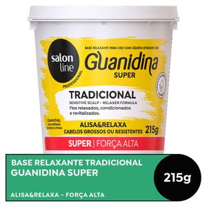 Guanidina Tradicional Super Forte Alisa e Relaxa Salon Line 215gr