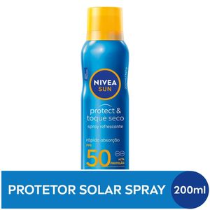 NIVEA SUN Protetor Solar Spray Protect & Toque Seco FPS50 200ml