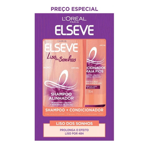 Kit Elseve Liso dos Sonhos Shampoo 375ml + Condicionador 170ml