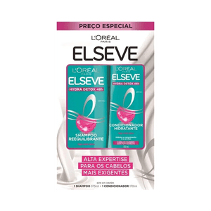 Kit Elseve Hydra Detox Shampoo 375ml + Condicionador 170ml