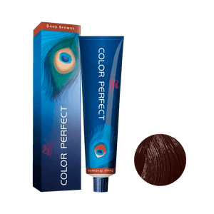 Coloração Color Perfect 4/77 Deep Browns Castanho Médio Marrom Intenso 60g