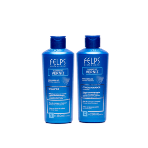 Kit Felps Profissional Duo Brilho Intenso Banho de Verniz Shampoo e Condicionador 250mL