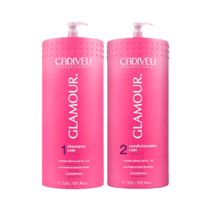 Kit Cadiveu Glamour Plus Rubi Shampoo + Condicionador 3000ml