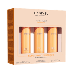 Kit Cadiveu Shampoo + Condicionador 250ml + Fluido 200ml Nutri Glow Home Care