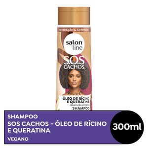 Shampoo Salon Line S.O.S Cachos Rícino e Queratina 300ml