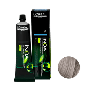 Coloração L'Oréal Professionnel Inoa 9.1 Louro Muito Claro Acizentado 60g