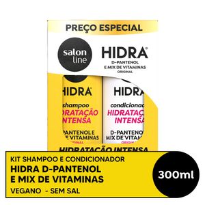 Kit Salon Line Hidra D-Pantenol e Mix de Vitaminas Shampoo 300ml + Condicionador 300ml