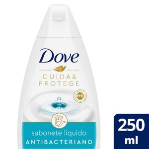 Sabonete Líquido Para as Mãos Dove Antibacteriano Cuida & Protege Elimina até 99,9% das Bactérias 250ml