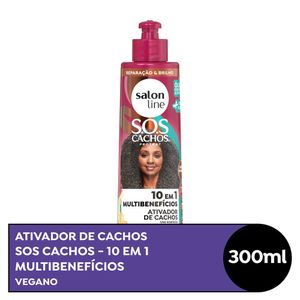 Ativador de Cachos Salon Line SOS Cachos 10 em 1 Multibenefícios 300ml