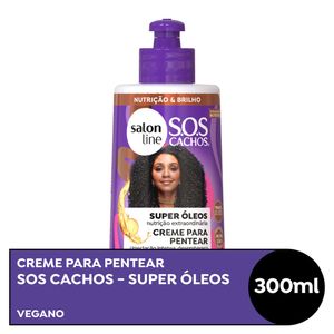 Creme para Pentear Capilar Salon Line SOS Cachos Super Óleos 300ml