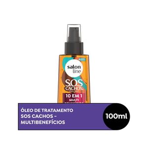 Óleo de Tratamento SOS Cachos 10 EM 1 Multibenefícios Salon Line 100ml