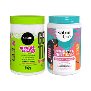 Kit SaLon Line Creme Definição Máxima+Gelatina Super Definição 1000g