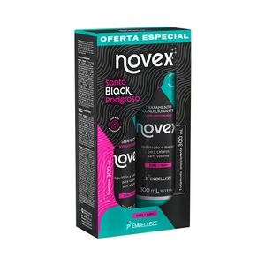 Kit Shampoo + Condicionador Novex Meus Cachos Santo Black Poderoso