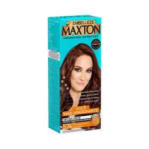 Coloração Maxton Kit 5.74 Chocolate Intenso Acobreado