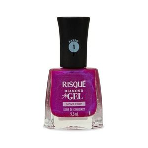 Esmalte Risqué Diamond Gel Licor de Cranberry Metálico