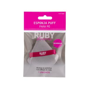 Esponja Ruby Kisse Pó Triangular Rosa E Cinza Puf09br