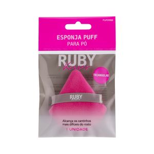 Esponja Ruby Kisse Pó Triangular Cinza E Rosa Puf10br