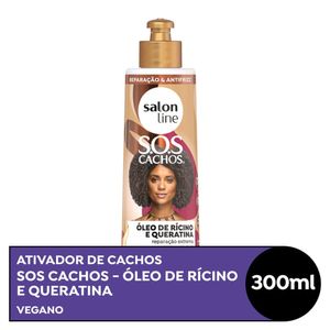 Ativador de Cachos Salon Line SOS Cachos Rícino e Queratina 300ml