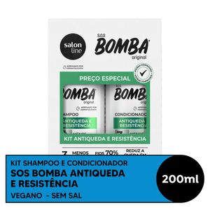 Kit Salon Line Shampoo + Condicionador SOS Bomba Antiqueda 200ml