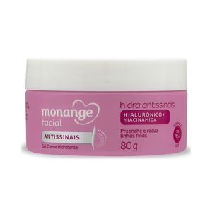 Hidratante Monange Facial Hidra Antissinais com Ácido Hialurônico e Niacinamida 80g