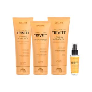 Kit Trivitt Shampoo + Condicionador + Leave-in GRÁTIS Reparador de Pontas