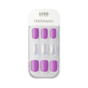 Unhas Postiças Autocolantes Kiss New York Press & Go Cool Purple