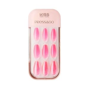 Unhas Postiças Autocolantes Kiss New York Press & Go Pink Jelly