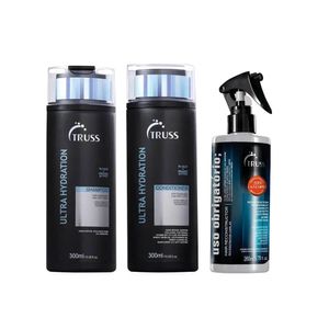 Kit Truss Shampoo + Condicionador Ultra Hydration 300ml + Spray De Tratamento Uso Obrigatório 260ml