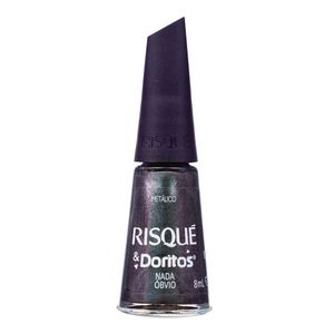 Esmalte Cinza Risqué & Doritos Nada Óbvio Metálico