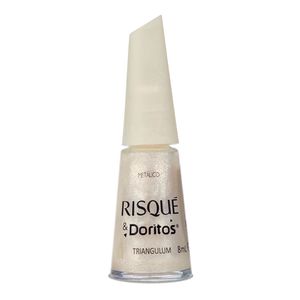 Esmalte Risqué & Doritos Branco Triangulum Metálico