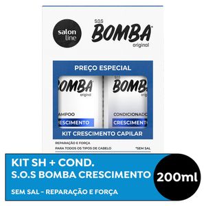 Kit Salon Line SOS Bomba Original Shampoo 200ml + Condicionador 200ml