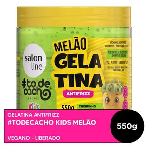 Gelatina Antifrizz Salon Line #todecacho Kids Melão 550g