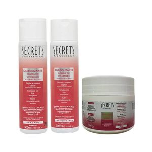 Kit Shampoo + Condicionador + Máscara Secrets Anabolizante